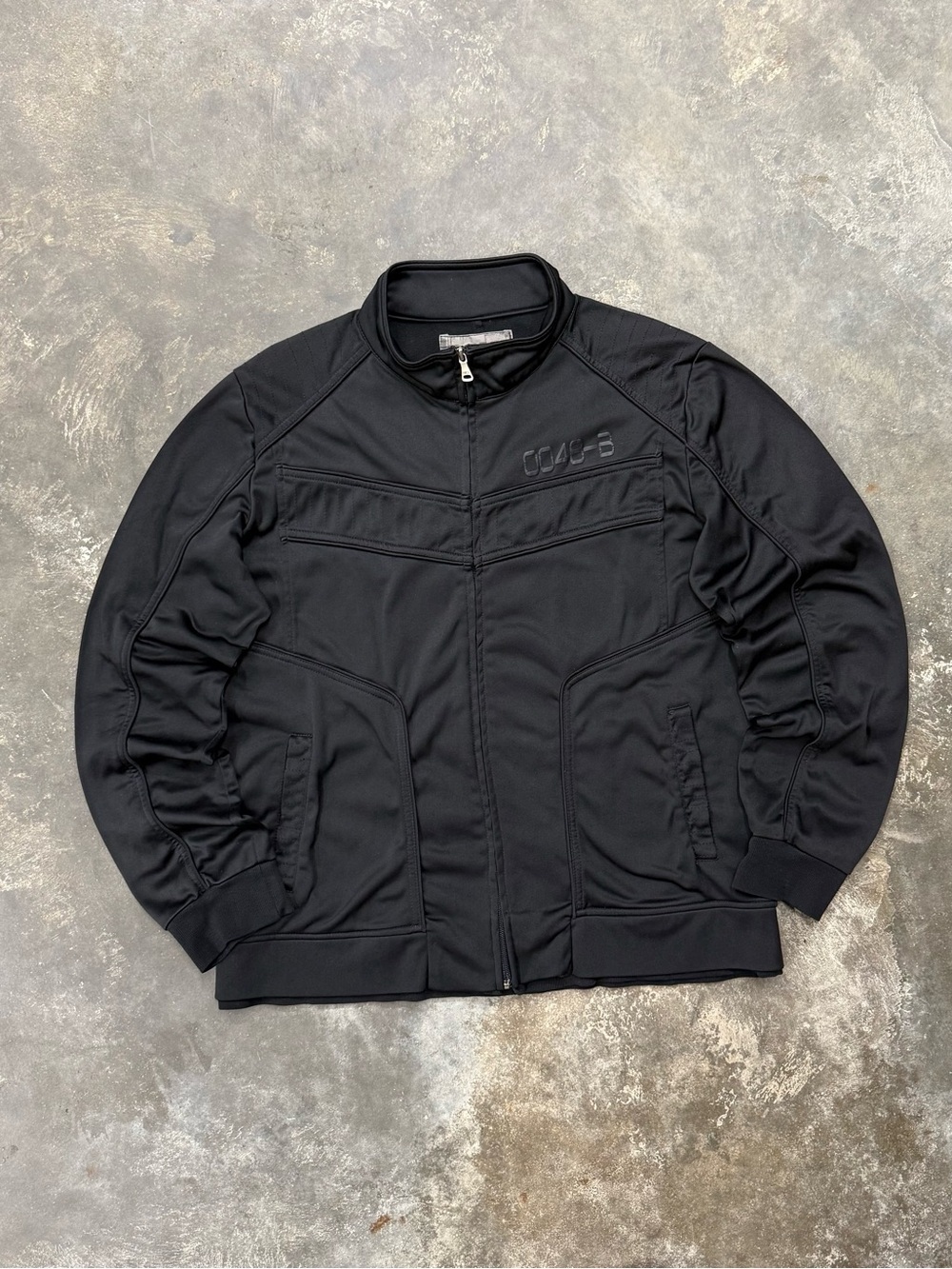 BKE Buckle Slim Fit Paneled Track Jacket Mens Large Black Full Zip